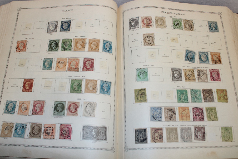 An old Ideal stamp album containing a collection of GB and Foreign stamps, - Image 7 of 9