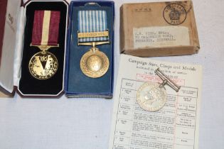 A 1939-45 War medal in box of issue with Air Council slip addressed to G. H.