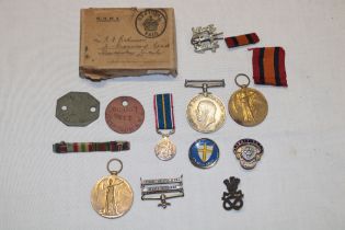 A First War pair of medals awarded to No. 282884 Pte. G. R. Potter H.L.I.