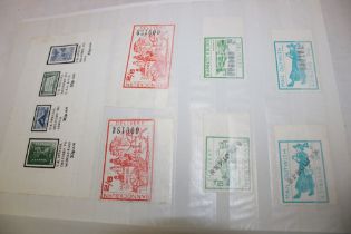 A stock book containing a collection of mixed stamps including GB private Post Office stamps,