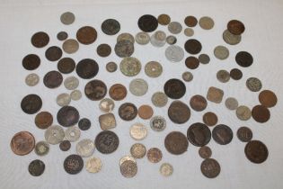 A selection of mixed World coins including some silver examples, Colonial etc.