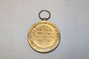 A First War Victory medal awarded to No. 317674 Pte. W. J.