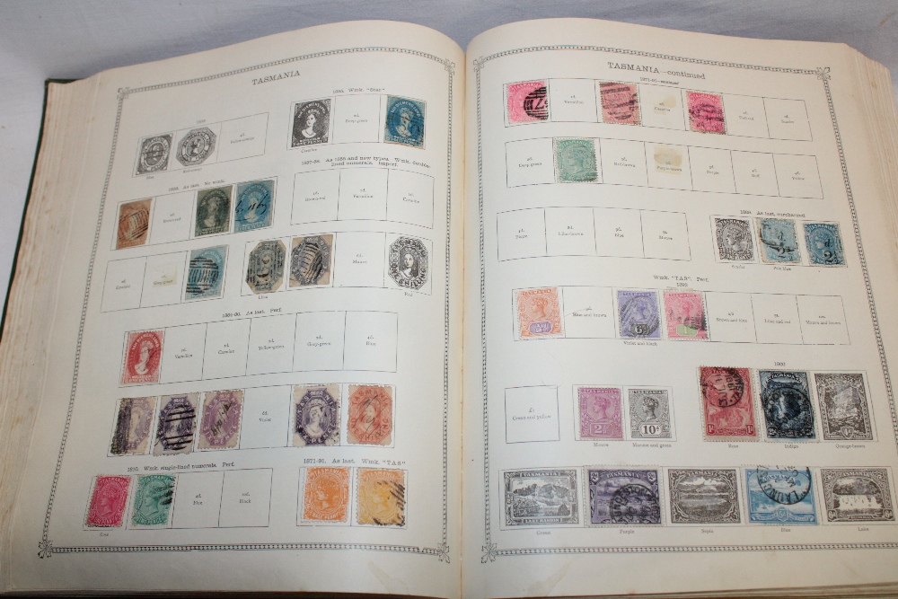 An old Ideal stamp album containing a collection of GB and Foreign stamps, - Image 6 of 9