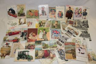 Various postcards including advertising, comic, humorous and others,