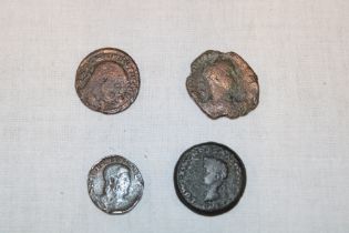 Four various Roman bronze coins