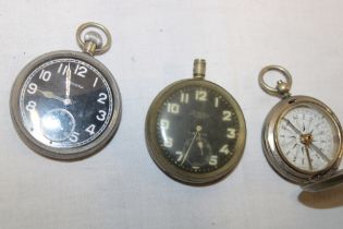 A First War Military Services pocket watch by Helvetia marked "GS/TP P1867";