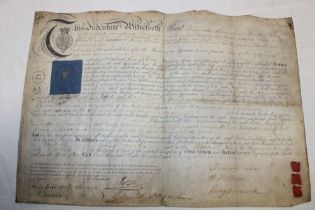 An 1839 indenture relating to Henry D Stone of Newhaven Sussex serving as an apprentice