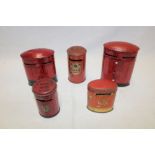 Five various tinplate Post Office moneyboxes