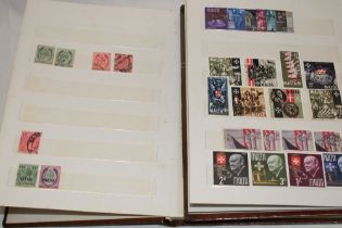 A pair of stock books containing a collection of Malta stamps including War Tax overprints,
