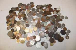 A selection of mixed Foreign coinage including some silver examples