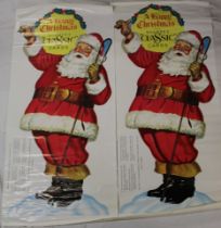 Two 1960's/70's shop advertising Christmas posters "A Happy Christmas with Sharpe's Classic Cards"