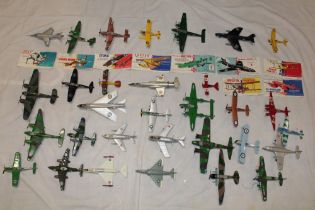 A collection of over 30 various scale-built model aircraft including Airfix and others
