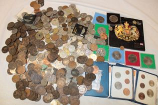 A quantity of mixed GB pre-decimal coinage together with commemorative crowns,