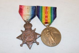 A 1914/15 star and victory medal awarded to No. 5550 Pte. W.