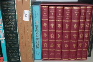 Various Folio Society volumes including Jane Austin,