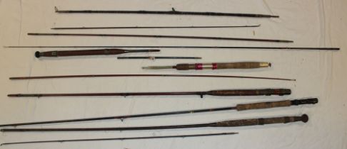 A greenheart fly fishing rod by C Finbow of London,