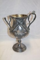 An Edward VII silver-plated Cornwall Volunteers two-handled Shooting trophy "K.