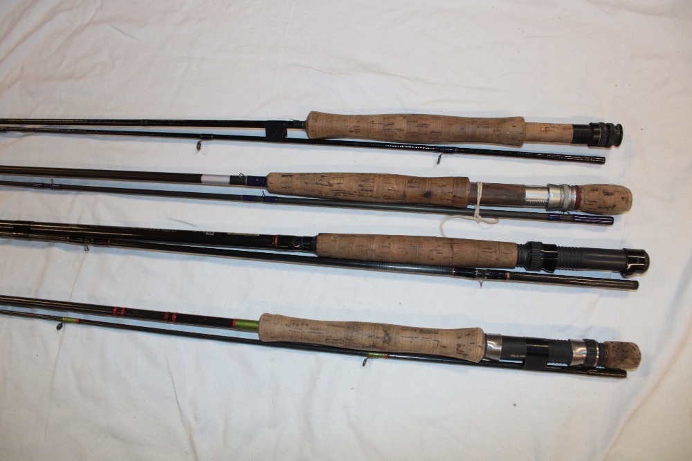 Four various carbon fibre two-piece fly fishing rods including Magic Carbon fly and DAM Magic - Image 2 of 2