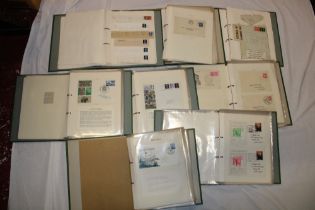 Eight folder albums containing a collection of early QEII special event postal covers