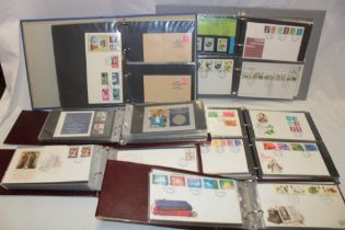 Six albums containing a large collection of over 300 GB first day covers 1966-1988