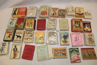 A selection of old and vintage card games including Quotations from Dickens, Donkey Game,