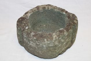An early, possibly Medieval, Cornish granite stoup from a Cornish church,
