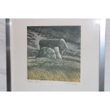 A coloured etching of Mulfra Quoit, signed in pencil Ian Cooke,