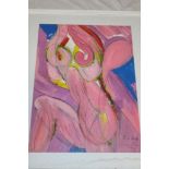 Dave Thomas - acrylic "Pink Nude", signed, inscribed and dated 1998,