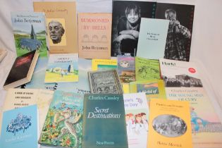 Various Cornish poetry and prose related volumes including Betjeman Summoned by Bells, C Causley,
