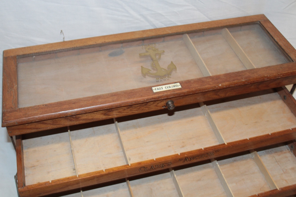 A Clark's "Anchor" cotton-reel cabinet with cantilever-action drawers for "Fast Colors", - Image 3 of 3