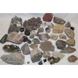 A collection of mineral samples including some Cornish examples