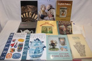 Various antique related books including The British Tea Pot, Tyneside Pottery, English Porcelain,
