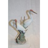 good quality Lladro china figure "Courting Cranes" after S Debon 1989,