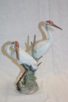 good quality Lladro china figure "Courting Cranes" after S Debon 1989,