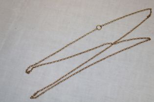 A 9ct gold oval-link necklace (8.