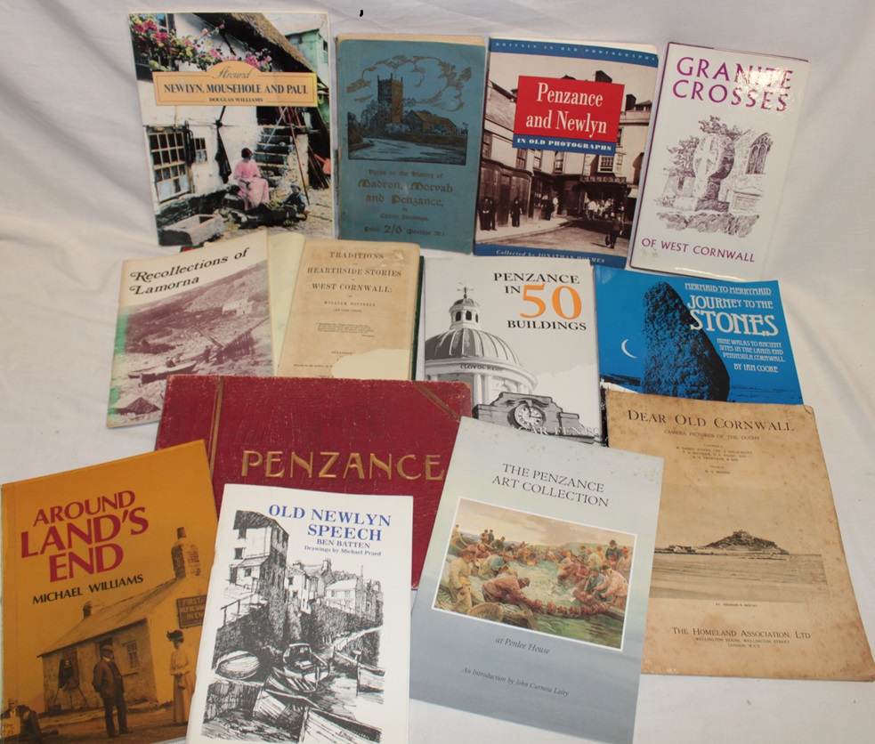 Various West Cornwall related volumes including Penzance in a series of photographic views,