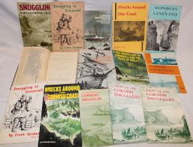 Various Cornish shipwreck and smuggling related volumes including The Autobiography of a Cornish