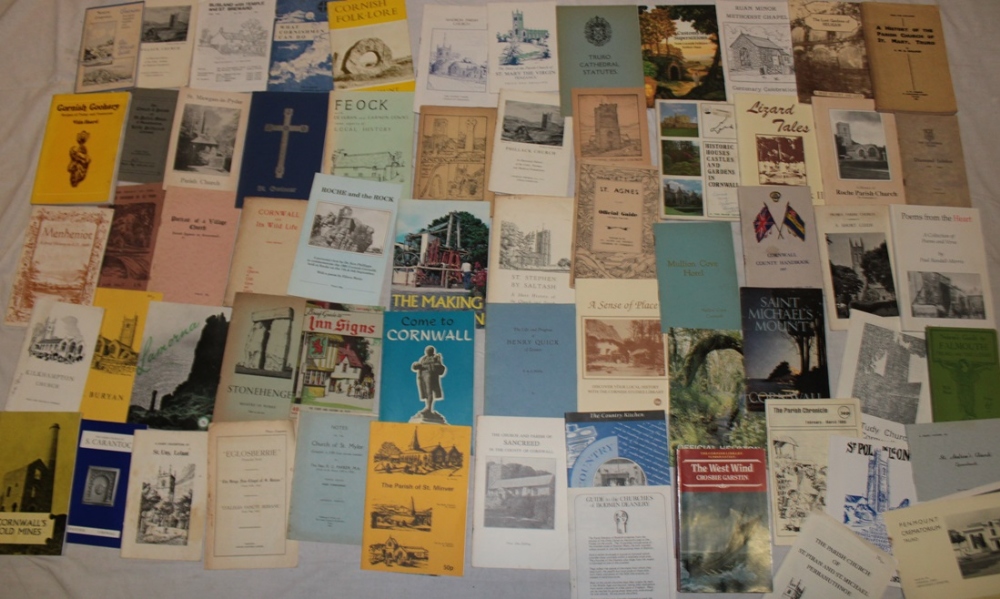 A large selection of Cornish pamphlets and booklets including Cornish Folklore,