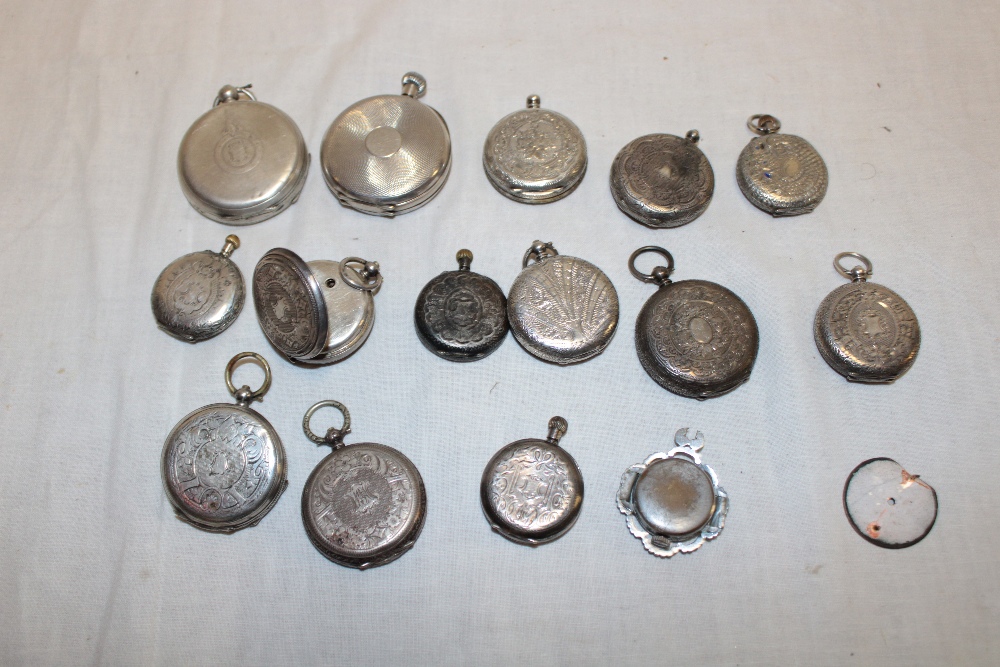 A selection of various silver cased fob watches, silver cased pocket watches and others, - Image 2 of 2