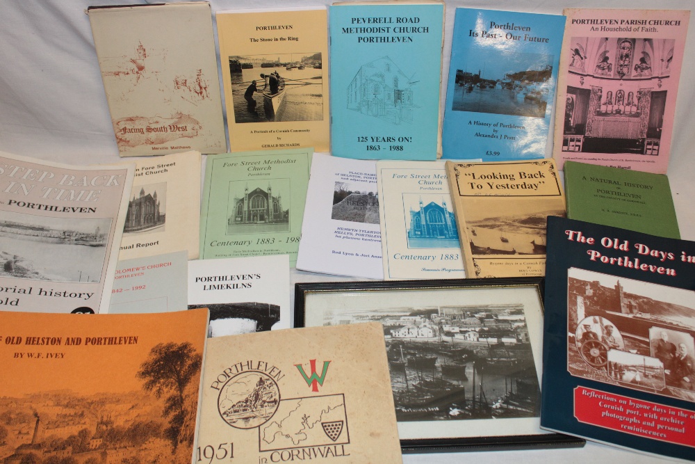 Various books relating to Porthleven including Porthleven 1951 souvenir volume;