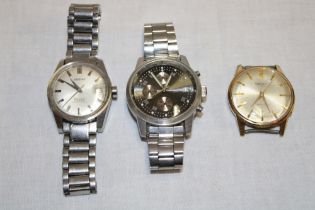A gentleman's Seiko seahorse wristwatch in stainless steel mounts,
