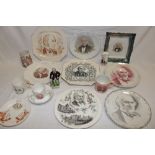 A selection of Gladstone commemorative plates, jugs, cups,