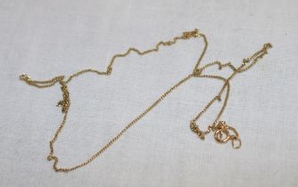 A 9ct gold fine-link chain necklace (0.