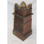 An 18th/19th century glazed square tapered chimney pot,