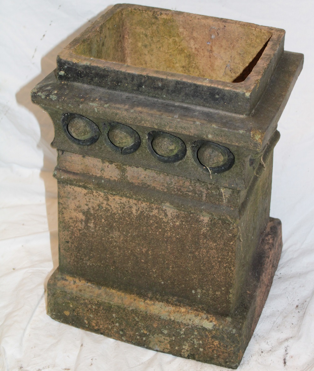 An old square section chimney pot,