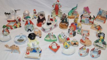 A collection of approximately 60 various Continental china ashtrays,