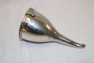 A William IV silver wine funnel with detachable filter, London marks,