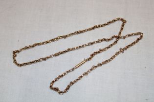 A 9ct gold chain-link necklace (7g)