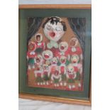 A Nature-Kraft shell collage "The Choir" by Ruth Rheam, framed and glazed,