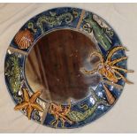 A Cornish crafted circular wall mirror by Catharine Jorgensen of St.